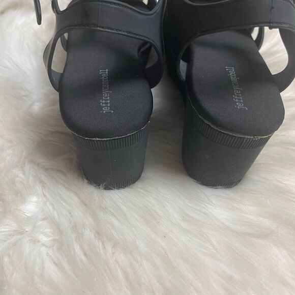 Jeffrey CAMPBELL Candied Black MattePlatform Sandals SZ 8 - Picture 5 of 11
